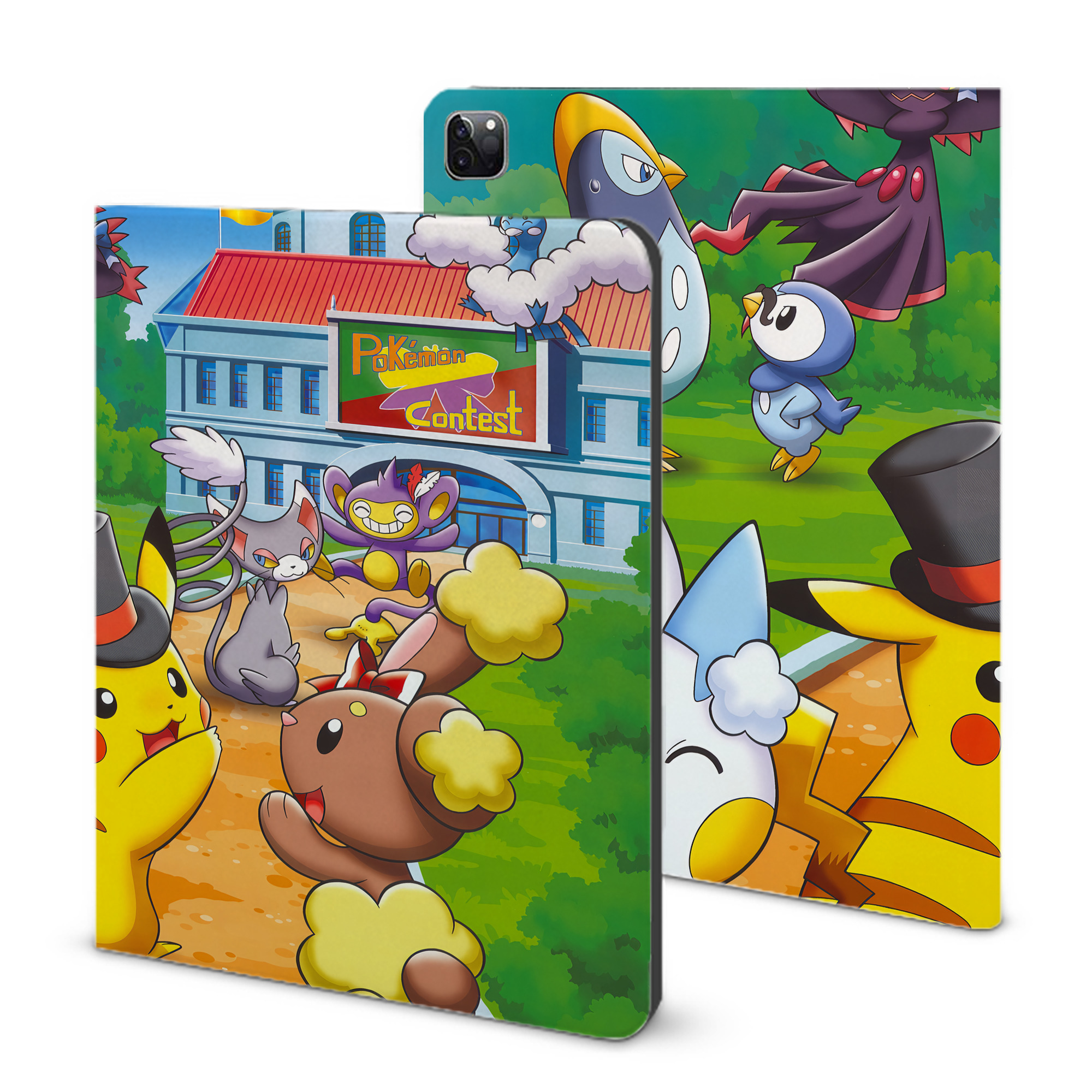 （画像用） ポケットモンスター Pokémon IPad ケース ブック型 PUレザー TPU 耐衝撃 軽量 薄型 ペン収納なし 全面保護 IPad 各モデル対応